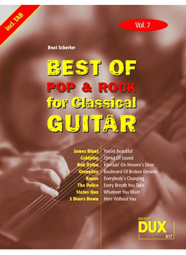 Best of Pop & Rock for Classical Guitar Vol. 7
